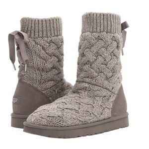 UGG Australia “Isla” knit boots, size 5